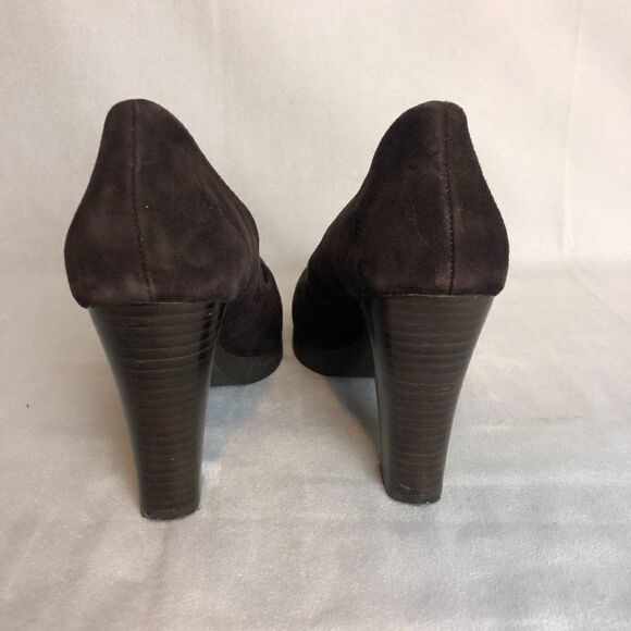 CALVIN KLEIN Womens Fairley Brown Suede Platform Heels Size 8 M.              SC - Picture 5 of 8